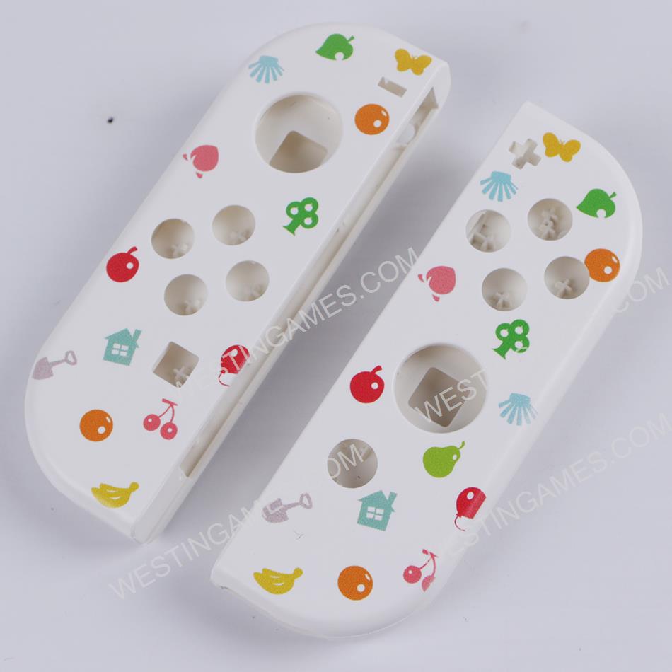 Left and Right Housing Cover Case Set for switch Joy-con White Animal Crossing