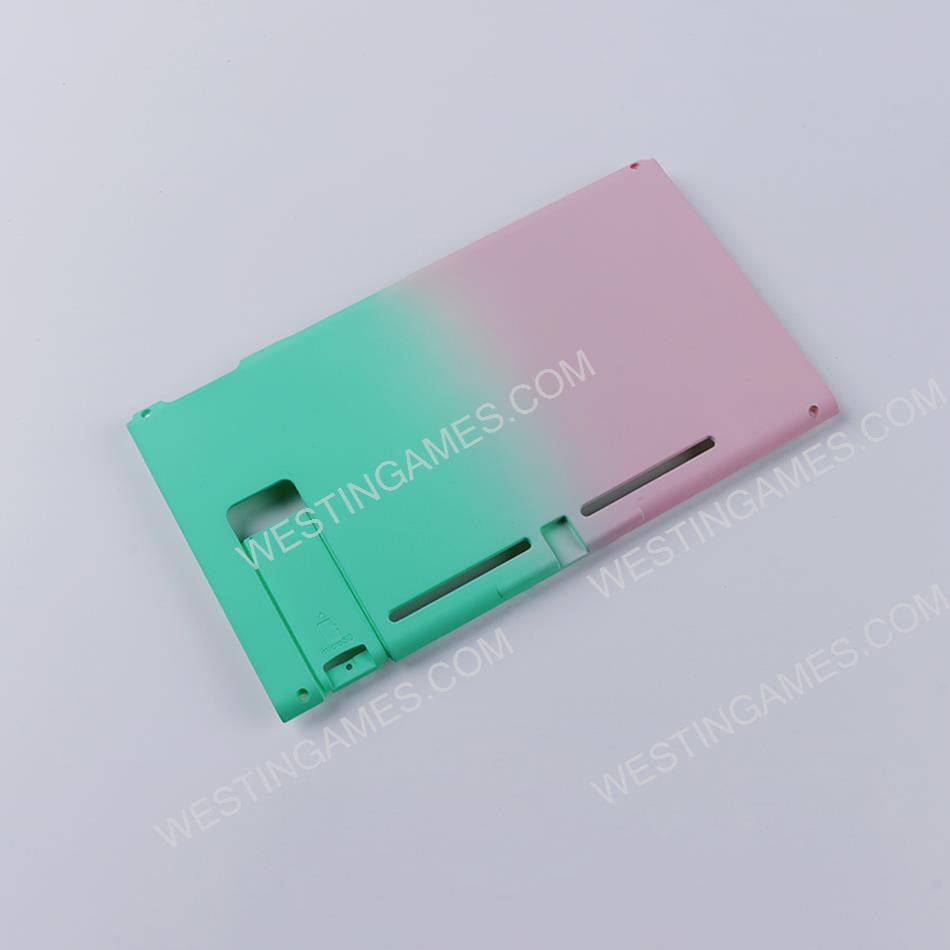 Handfeel Gradient rear Back Housing Case for Switch Console Green-pink