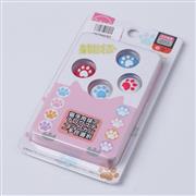 New 4in1 Cut Cat Paw Thumb Grips Analog Caps Silicone Rubber For NS switch - Deep Blue and Red