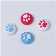 New 4in1 Cut Cat Paw Thumb Grips Analog Caps Silicone Rubber For NS switch - Deep Blue and Red 03