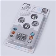 New 4in1 Cut Cat Paw Thumb Grips Analog Caps Silicone Rubber For NS switch - Black and White