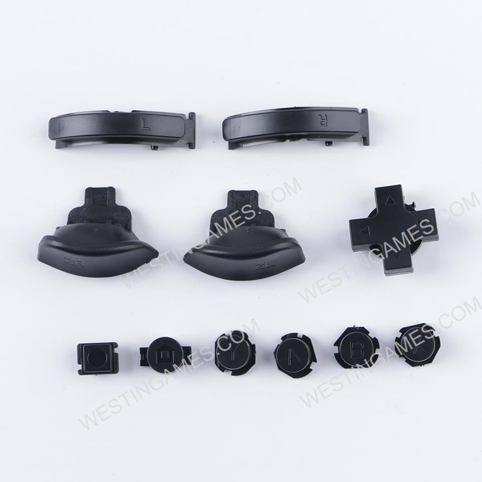 Complete ABXY and R L Key Button Accessoires for Nintendo Switch Lite - black
