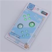 4in1 Cut Cat Paw Thumb Grips Analog Caps Silicone with ABXY Button Grip For Switch light Blue-Gree A