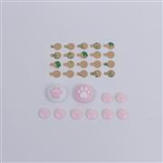 4in1 Cut Cat Paw Thumb Grips Analog Caps Silicone with ABXY Button Grip For switch light Pink Limite 04