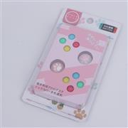 4in1 Cut Cat Paw Thumb Grips Analog Caps Silicone with ABXY Button Grip For switch - light Pink
