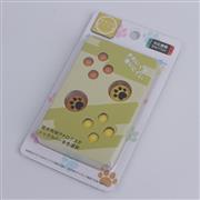 4in1 Cut Cat Paw Thumb Grips Analog Cap Silicone with ABXY Button Grip For Switch Brown and yellow A