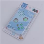 4in1 Cut Cat Paw Thumb Grip Analog Caps Silicone with ABXY Button For switch light Blue-Green Limite