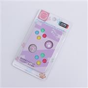 4in1 Cut Cat Paw Thumb Grips Analog Caps Silicone with ABXY Button Grip For switch - light Purple