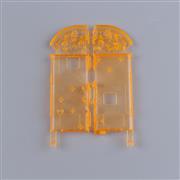 Left and Right Housing Cover Case Set replacement for switch Joy-con Transparent Orange 03