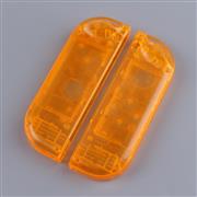 Left and Right Housing Cover Case Set replacement for switch Joy-con Transparent Orange 04