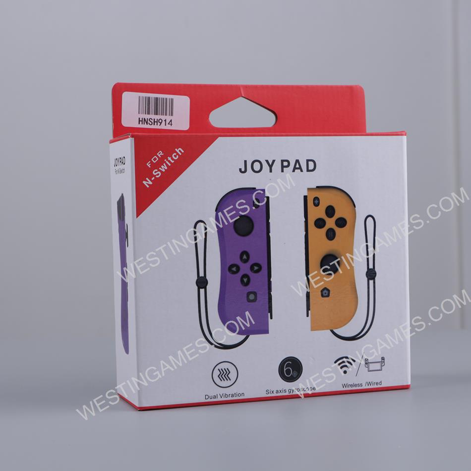 New Design Left and Right Wireless Joycon Controller for Switch Console Purple-Orange