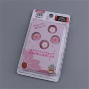 New 4in1 Thumb Grips Analog Caps Silicone Rubber For NS Switch - cherry blossom
