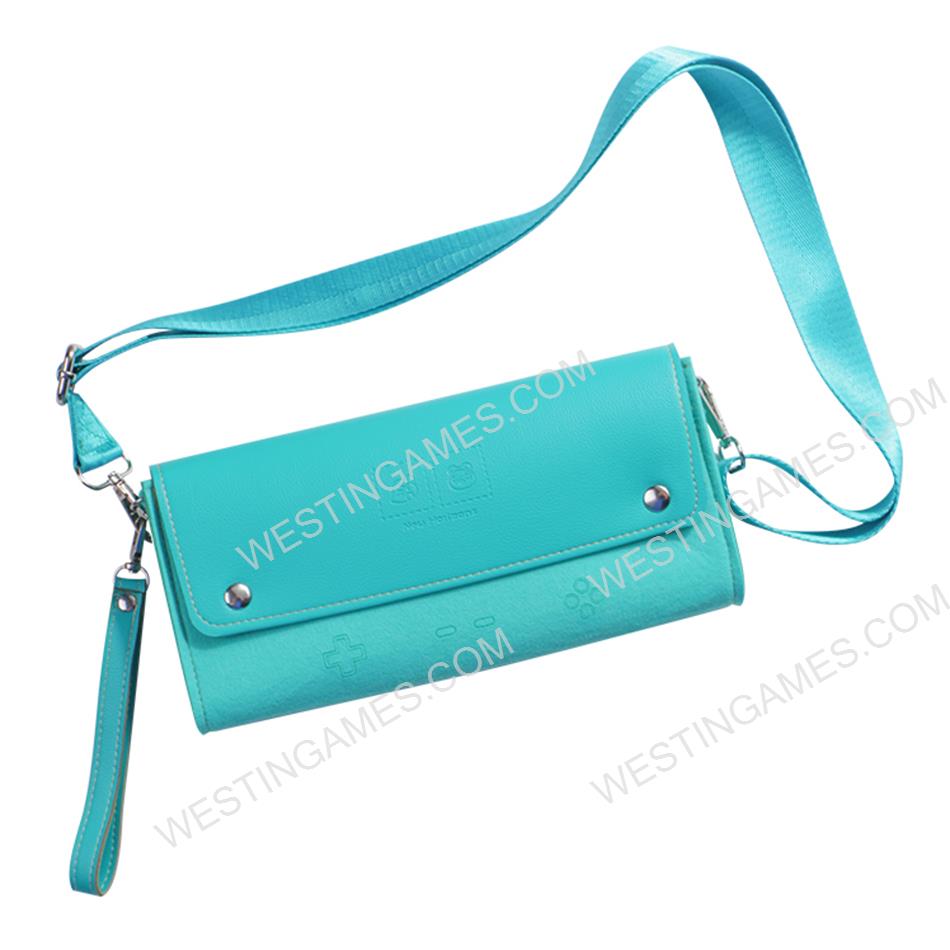 2in1 Deluxe Upgrade Travel Carrying Pouch Case with clip-on strap for switch - Animal Crossing