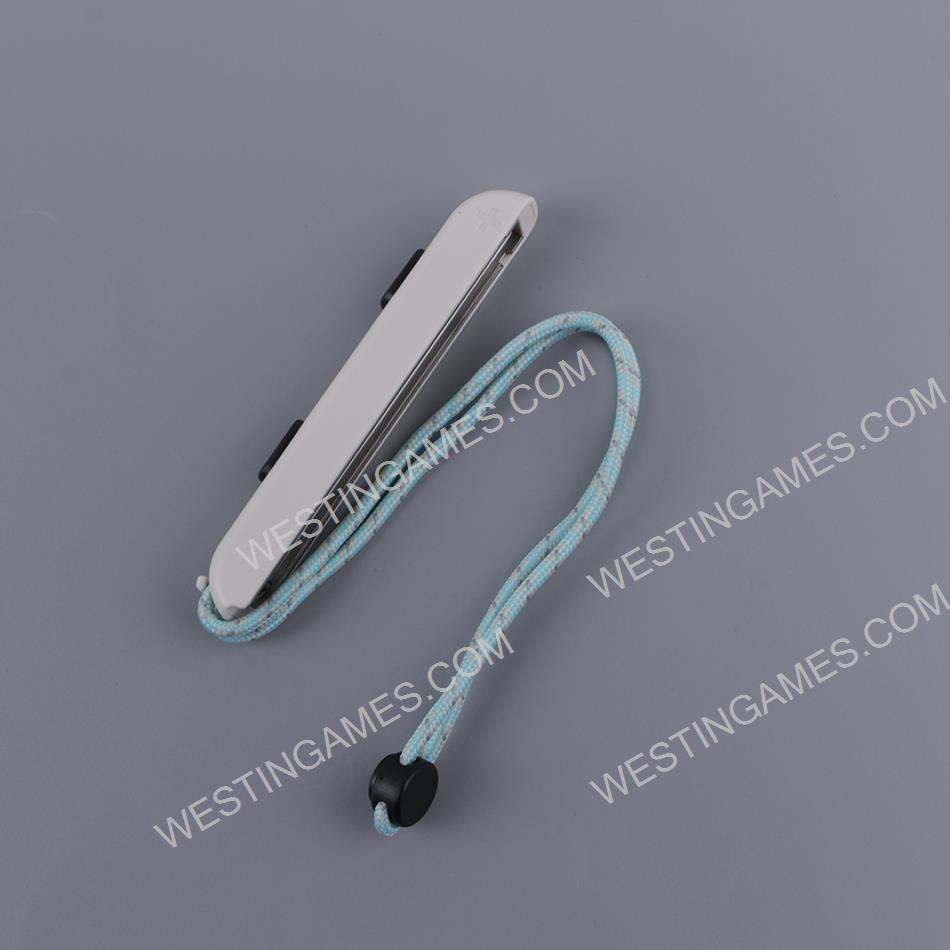 Strap Joycon Hand Wrist Lanyard Colorful Wristband for Switch - White with Blue Wired