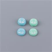 New 4in1 Fps Higher Thumb Grips Analog Caps Silicone Rubber For NS switch - Racoon blue and green 03