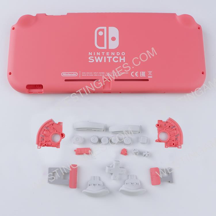 Original Complete Housing Shell Case with Button Key Replacement for Nintendo switch lite - Pink