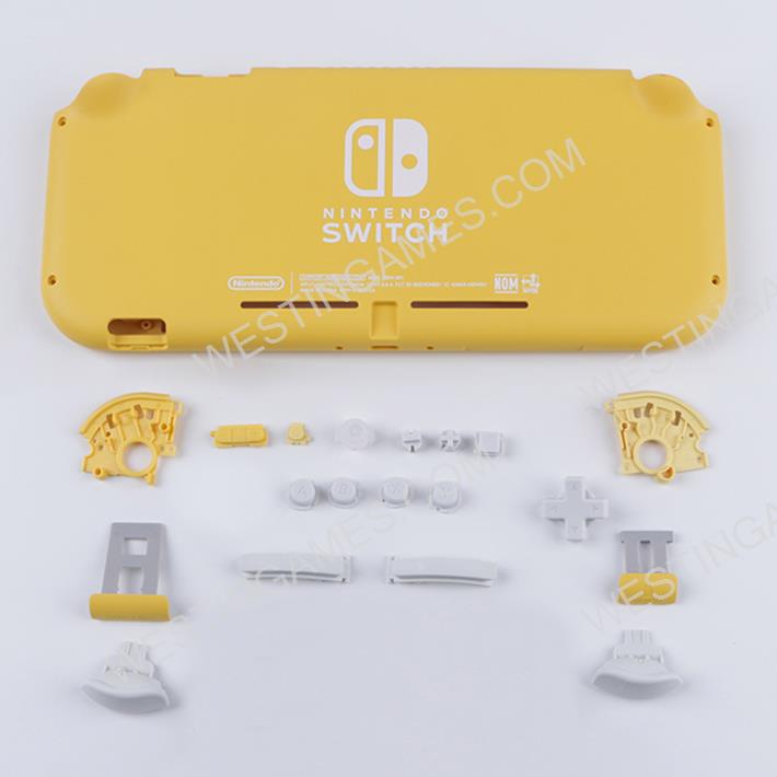 Original Complete Housing Shell Case with Button Key Replacement for Nintendo Switch Lite - Yellow