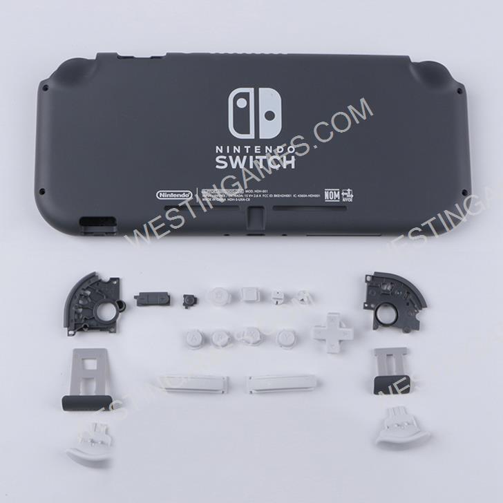 Original Complete Housing Shell Case with Button Key Replacement for Nintendo Switch Lite - Grey