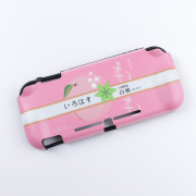 Integrated Soft tpu Handle Grip Cover Case with 6 Aanalog Grips for Switch lite - peach