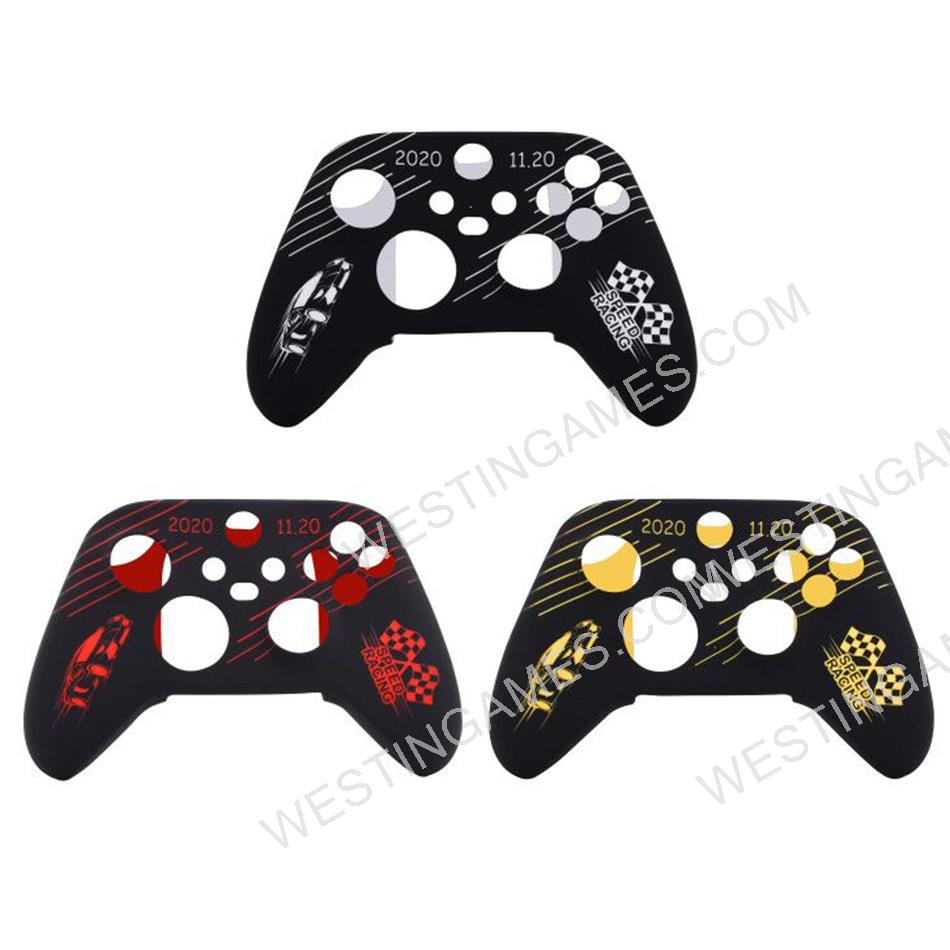 Protective Silicone Case with racing Pattern + TPU Cap for Xbox Series X/S Controller 3 Colors