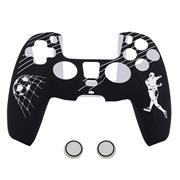 Protective Silicone Case with football Pattern + TPU Cap for ps5 dualsense Controller 3 Colors 04