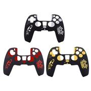 Protective Silicone Case with racing Pattern + TPU Cap for ps5 dualsense Controller 3 Colors