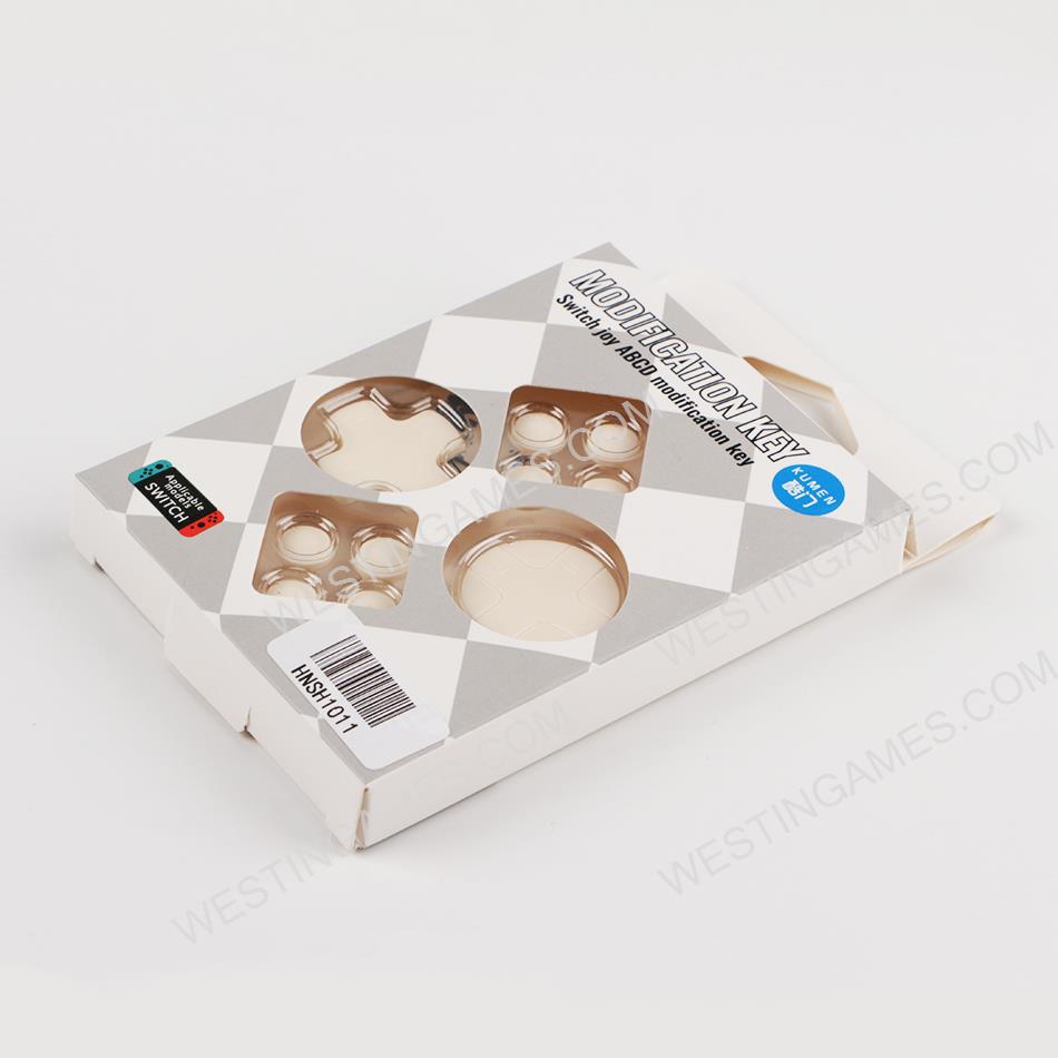 D-Pad and ABXY Button Caps Enhance Grip for Switch - White