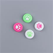 4in1 Cut Cat Paw Thumb Grips Analog Caps Silicone For switch Pro and PS4 Green and Pink 02