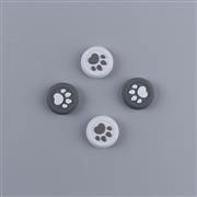 4in1 Cut Cat Paw Thumb Grips Analog Caps Silicone For switch Pro and PS4 Black and White 02