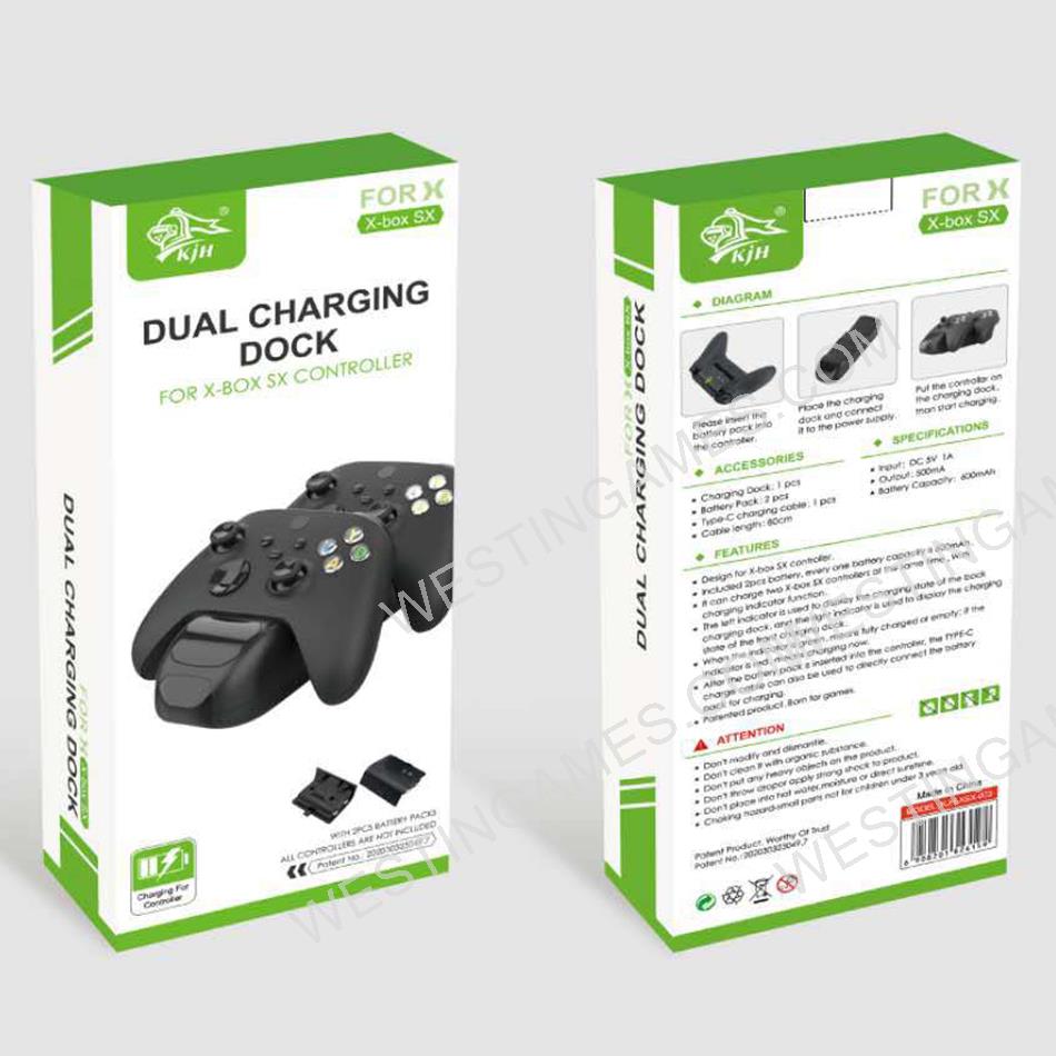 Dual Charging Dock with Charging Station LED Indicator and 600MAH for Xbox Series X Controller
