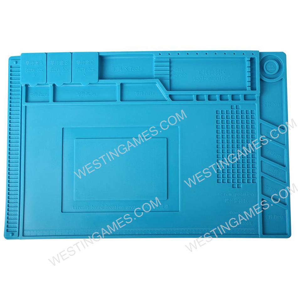 450mm*300mm Silicone Desktop Platform for S-160, 45x30cm, Soldering Station, Iron, Phone, PC, Computer Repair Mat, Magnetic Heat Insulation