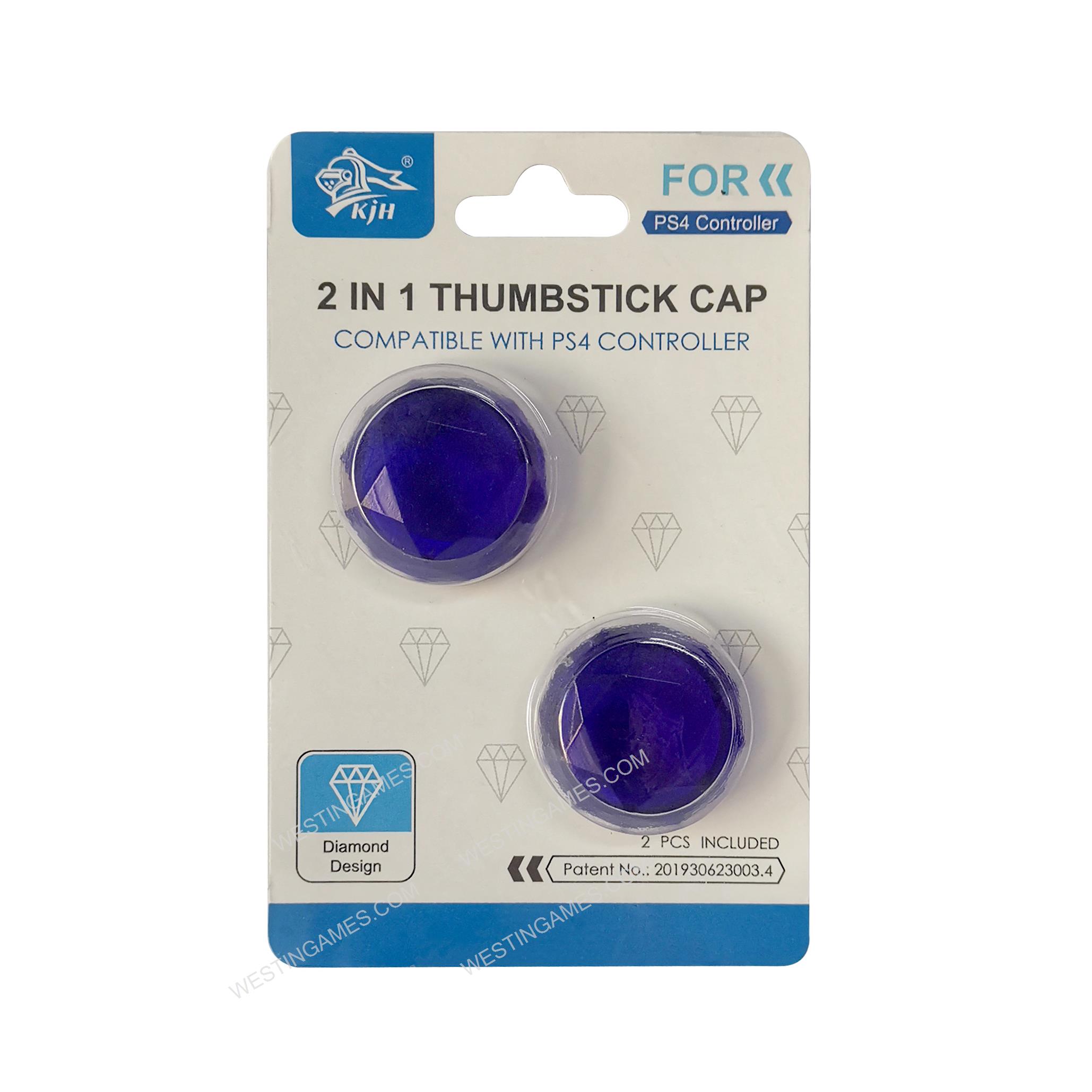 Diamond Shape Thumb Grips Analog Hard Caps for PS5 Controller - Black