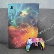 Designer Skin Sticker Colourful for PS5 DE System + Dualsence 5 Controller Decal - Customs Themes 02