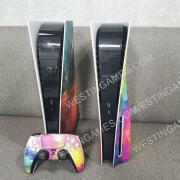 Designer Skin Sticker Colourful for PS5 DE System + Dualsence 5 Controller Decal - Customs Themes 03