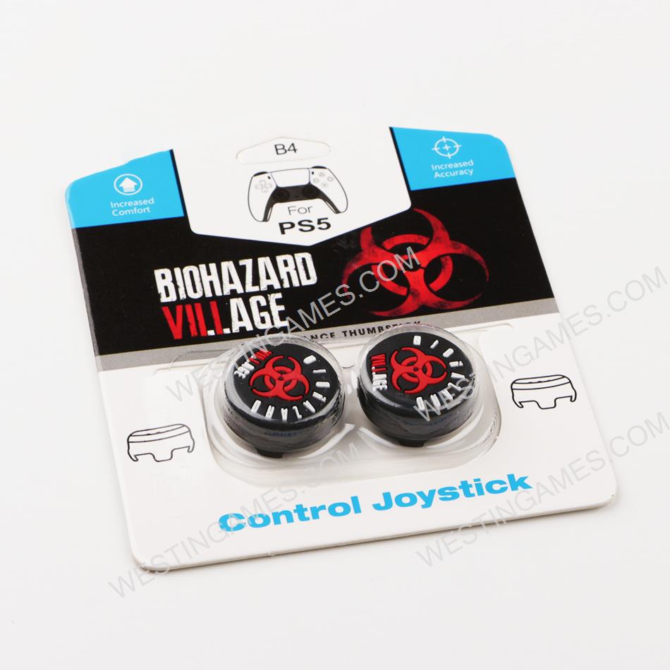 FPS Thumb Grip Cap Analog Stick Covers for PS5 Controller - Resident Evil