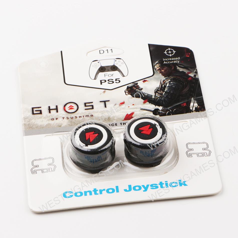 FPS Higher Thumb Grip Cap Analog Stick Covers for PS5 Controller - Ghost of Tsushima