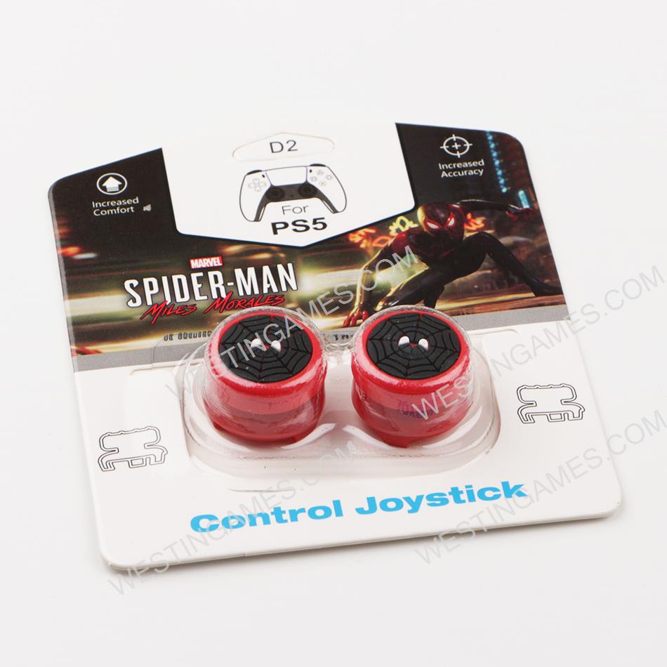 FPS Higher Thumb Grip Cap Analog Stick Covers for PS5 Controller - Spider Man
