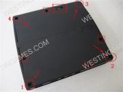 Full Replacement Rubber Feet & Plastics Screws Cap Kit for PS3 Slim Housing Shell - Black (9 Piece) 02