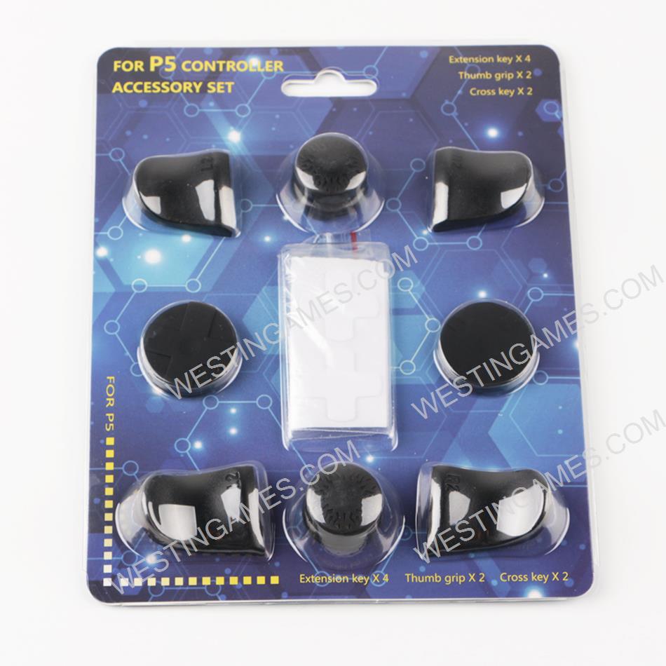 8-in-1 Extension Button Key R2 L2 D-pad and Thumb Grips for PS5 Controller Accessories
