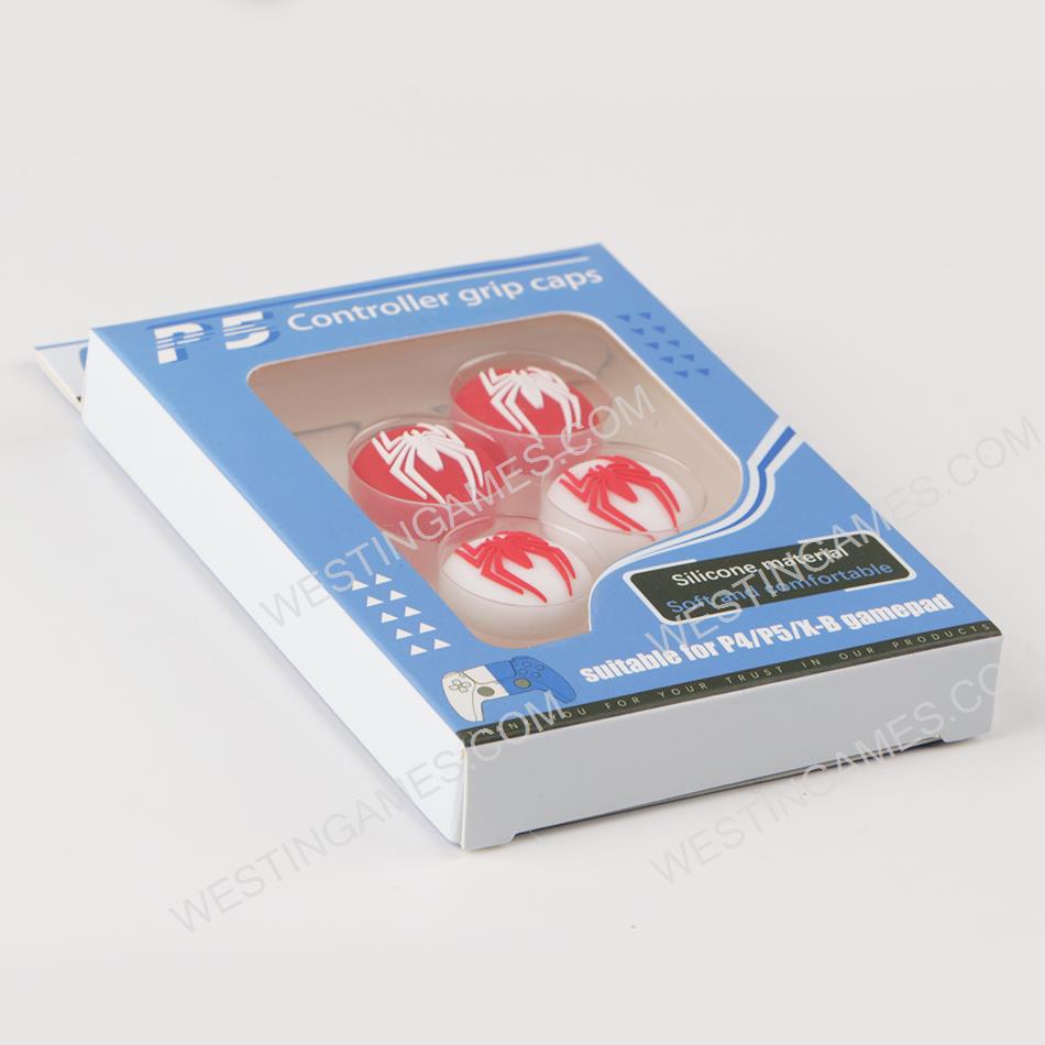 4in1 Silicone Thumb Grips Cap Analog Stick Covers for PS5 Wireless Controller Spider-Man