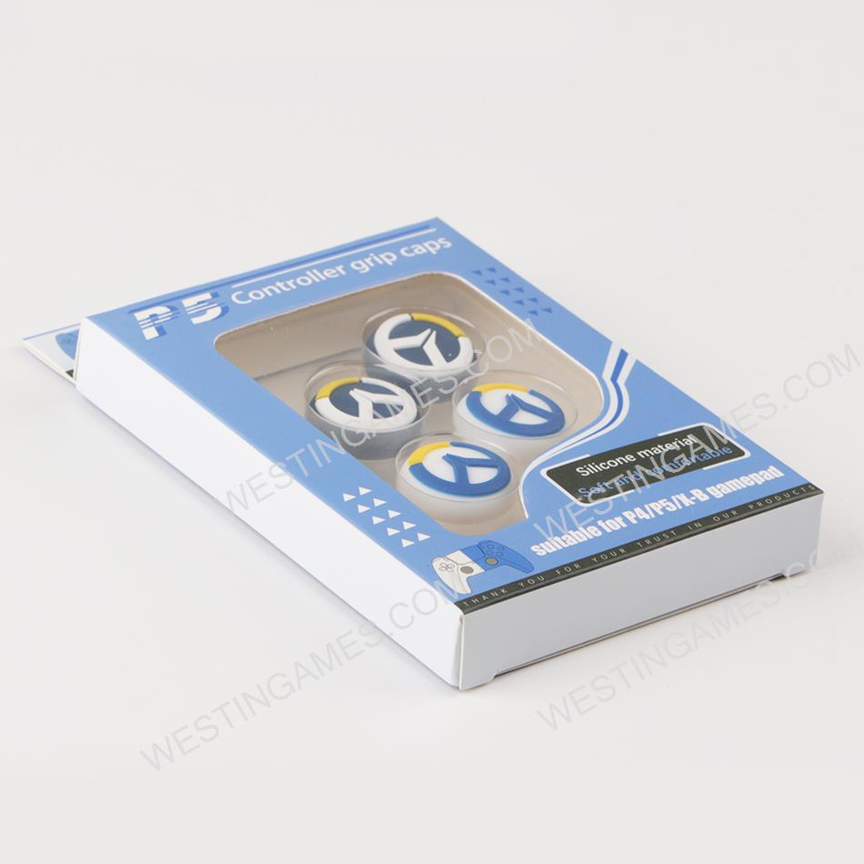 4in1 Silicone Thumb Grips Cap Analog Stick Covers for PS5 Wireless Controller - Overwatch