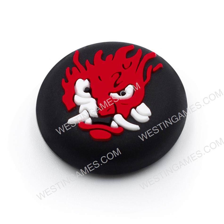 Thumb Grips Analog Capcs Silicone Rubber For PS5 Controller - Cyberpunk