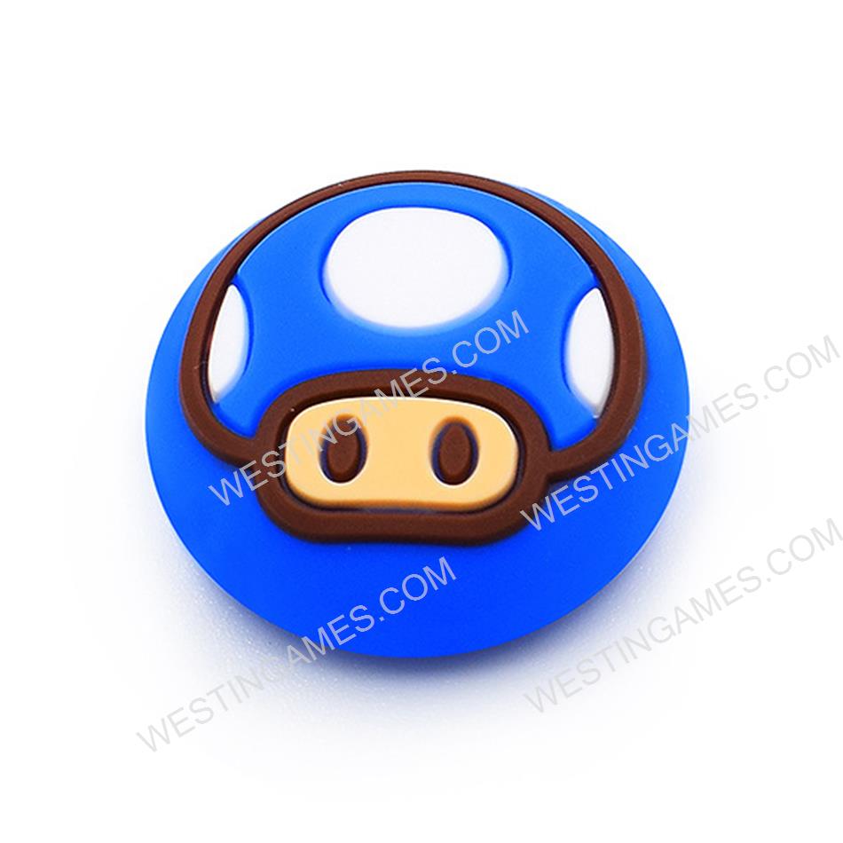 Thumb Grips Analog Capcs Silicone Rubber For PS5 Controller - Toad Blue