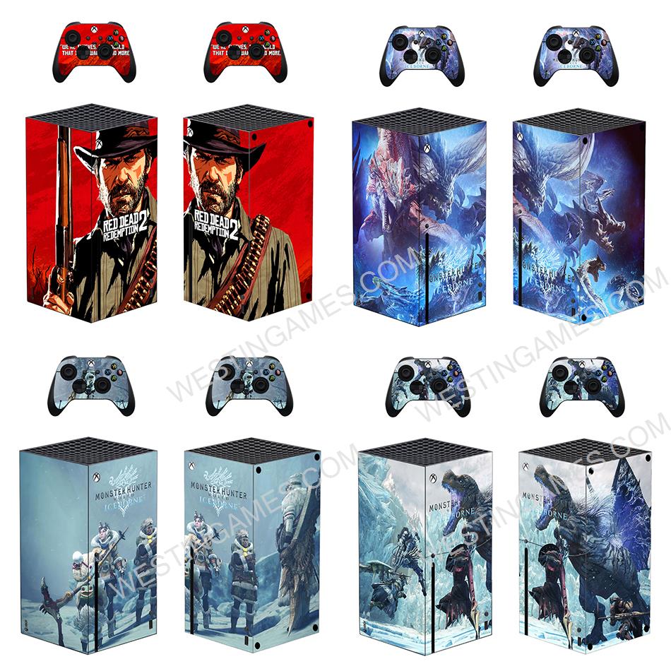 Designer Skin Sticker Colourful for XBOX Series X System + XBOX Series X Controller Decal - Customs Themes