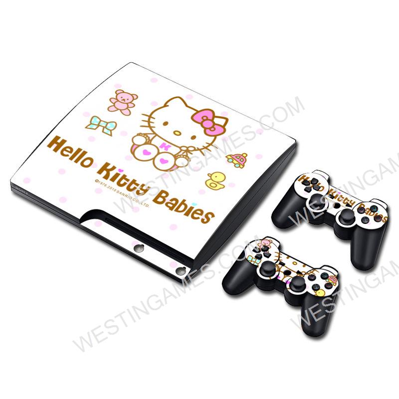 Crystal Epoxy Skin Sticker Colourful for PS3 Slim Console + 2 Controller Skin - 188 Themes 02