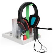 New Multifunctional Cooling Stand with Discs Slot and Controller Charging Adapter for switch - white