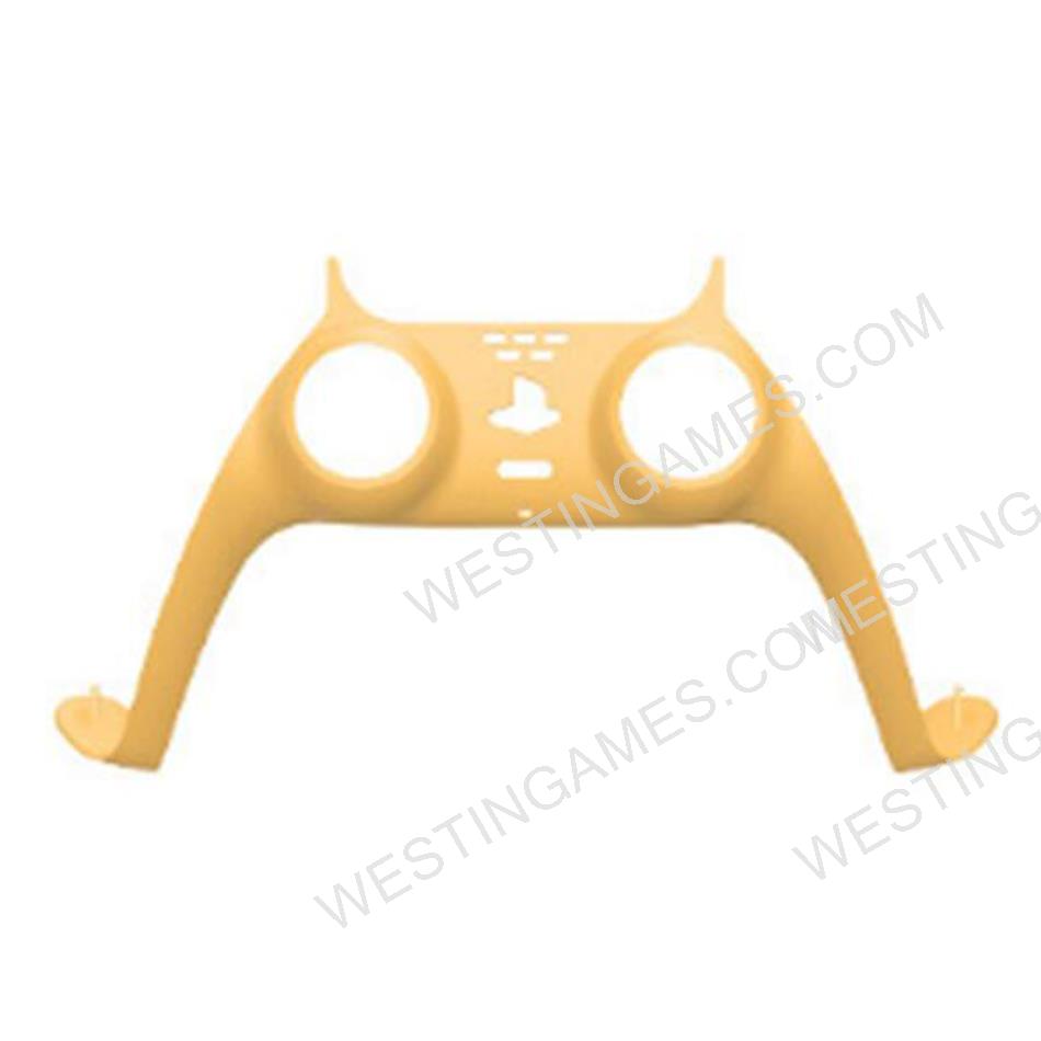 Decorative Strip Handle PC Shell Cover For PS5 Gamepad Controller - Light Yellow