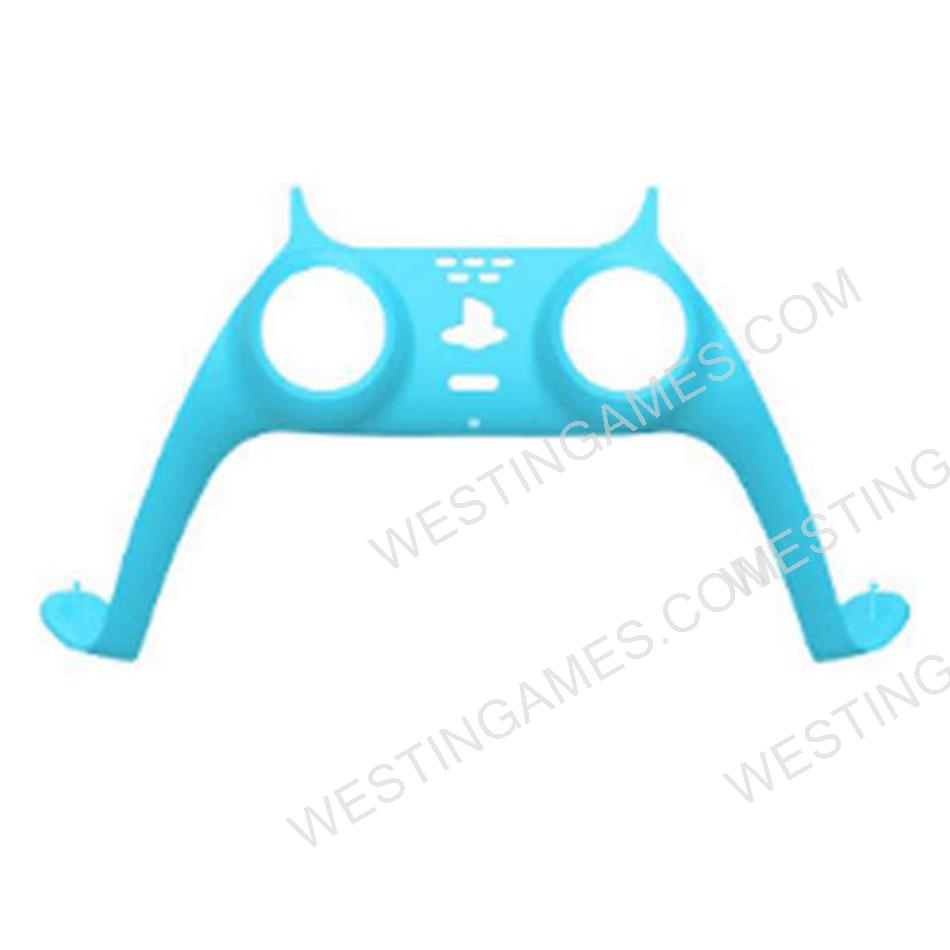 Decorative Strip Handle PC Shell Cover For PS5 Gamepad Controller - Light Blue