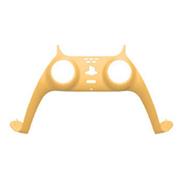 Decorative Strip Handle PC Shell Cover For PS5 Gamepad Controller - Light Yellow