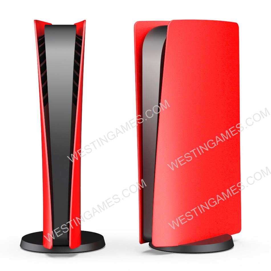 Replacement housing case Faceplate Cover for ps5 de system - red